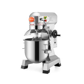 VEVOR Commercial Food Mixer 10Qt 450W 3 Speeds Adjustable 110/178/390 RPM Heavy Duty 110V with Stainless Steel Bowl Dough Hooks Whisk Beater Prem