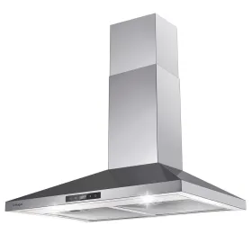 30 Inch Range Hood Wall Mounted 450 CFM Touch Panel Kitchen Stainless Steel Vented (Option: 30inch)