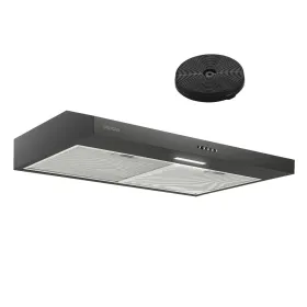 Stainless Steel Under Cabinet Range Hood Vent Cooking 230 CFM Kitchen 3 Speed Cooker Hood (Option: black30inch)