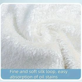 5pcs Of 10 Non-stick Rags, Kitchen Scouring Pads, Bamboo Fiber Brush Dishes, Household Cleaning Wipes, Bamboo Fiber Dishcloths (Quantity: 10 white strips)