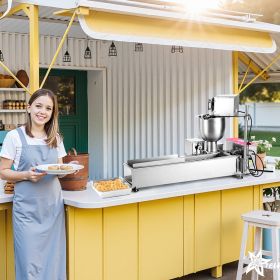 Commercial Automatic Donuts Making Machine Doughnut Maker Single Row 90 PCS/H (Option: silver)